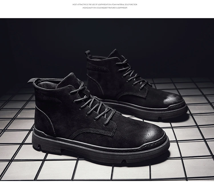 Настоящие новые Брендовые мужские ботинки; Martens; теплая зимняя обувь; мужские мотоциклетные ботильоны; doc martins; сезон осень-зима; мужские оксфорды