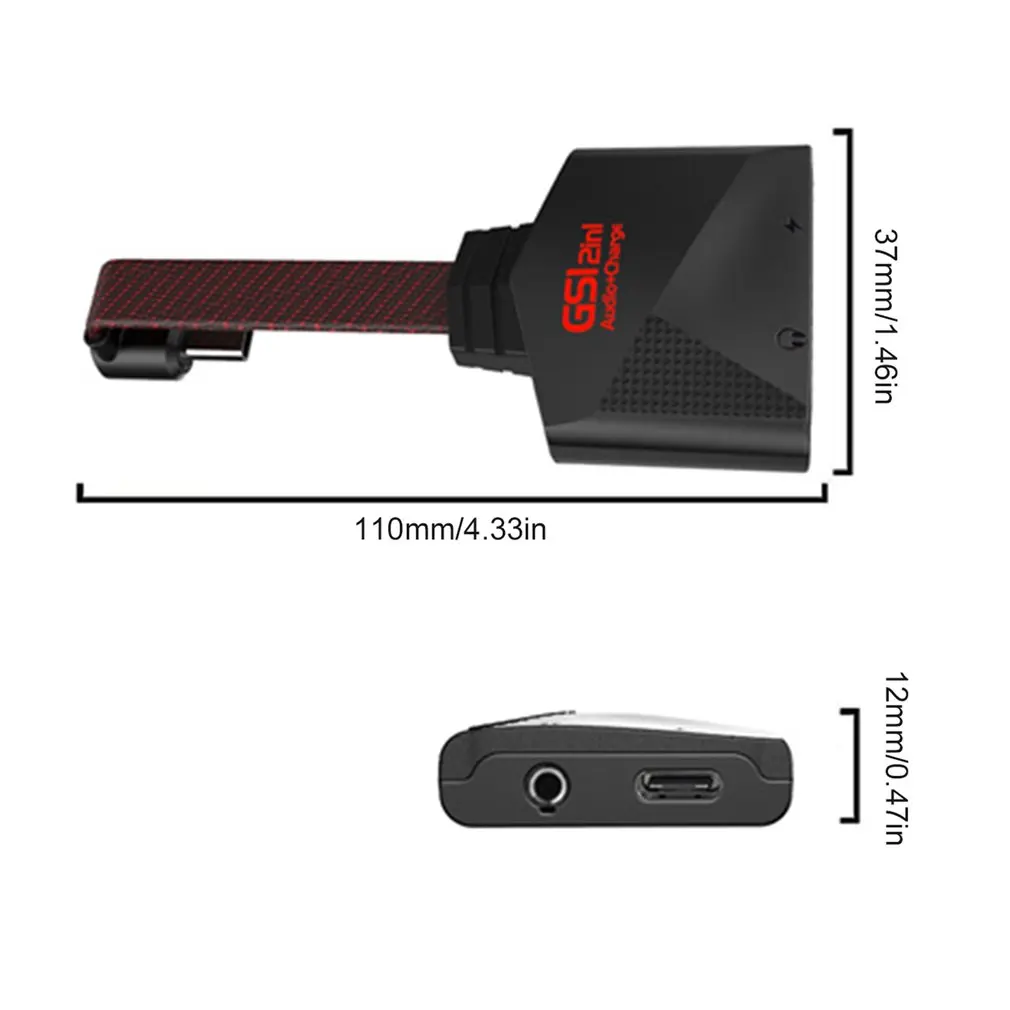 

3in1 Hi-Res Gaming Sound Card Typc C To 3.5mm Connector Mobile Audio Sound Card With Charger Adapter For Samsung Huawei Xiaomi