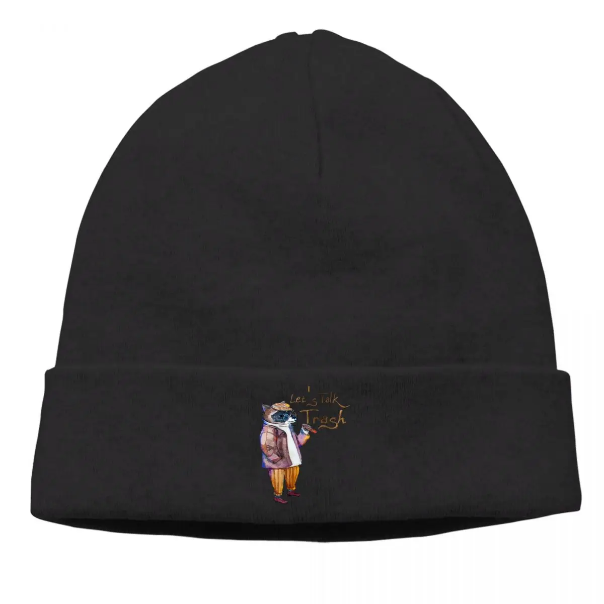 

Зимняя теплая вязаная шапка Let's Talk для мужчин, вязаные шапки с енотом, шапки-бини, тканевые шапки, Новинка