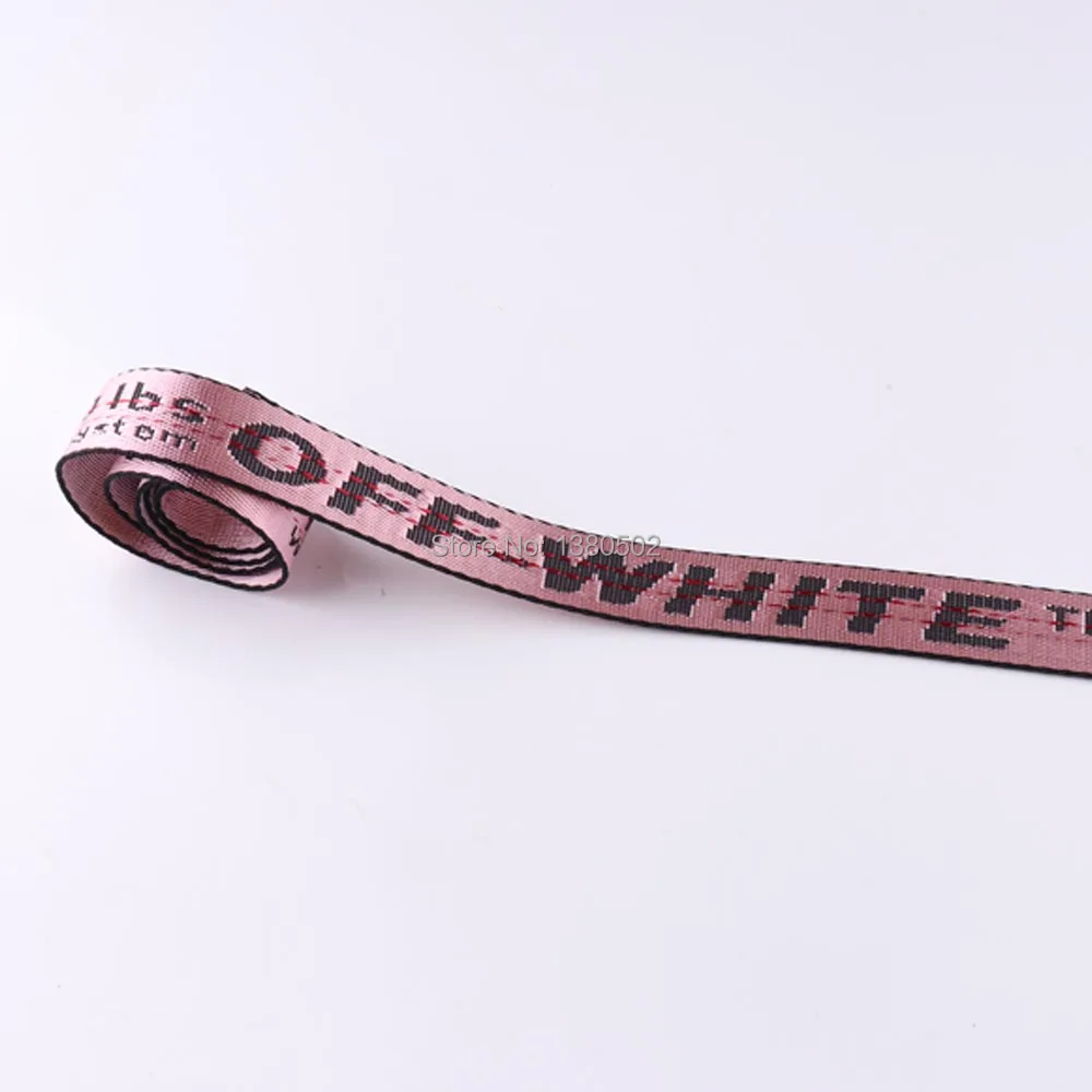 5/10/20 ярдов 25 мм лямки ширина 1 дюйм широкий розового цвета &quotOFF WHITE&quot нейлоновых