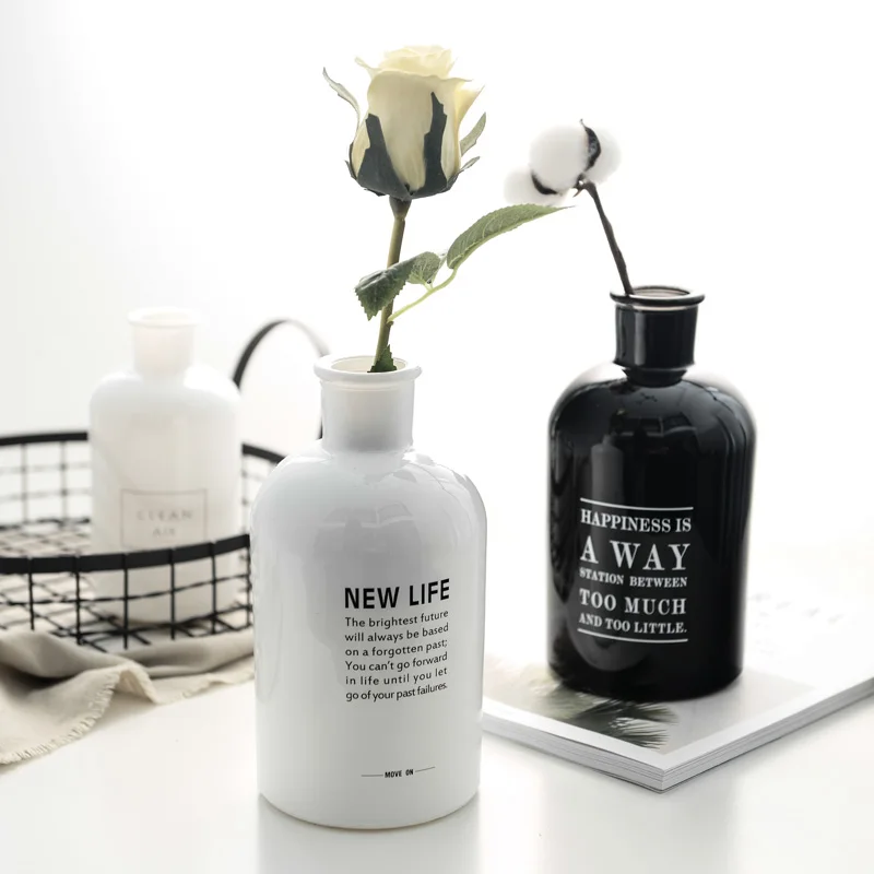 Минималистичная стеклянная бутылка для хранения скандинавский элегантный