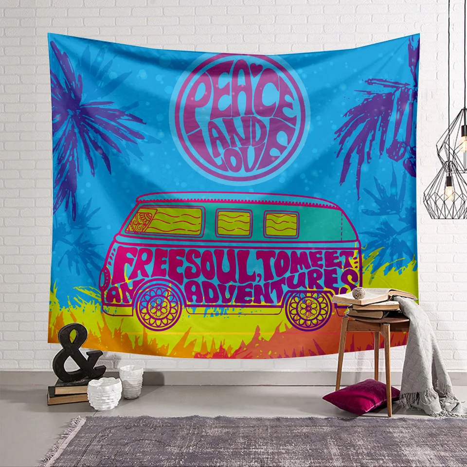 Мира тематические гобелен Гостиная для стены в спальне отеле яркий Цвета узор