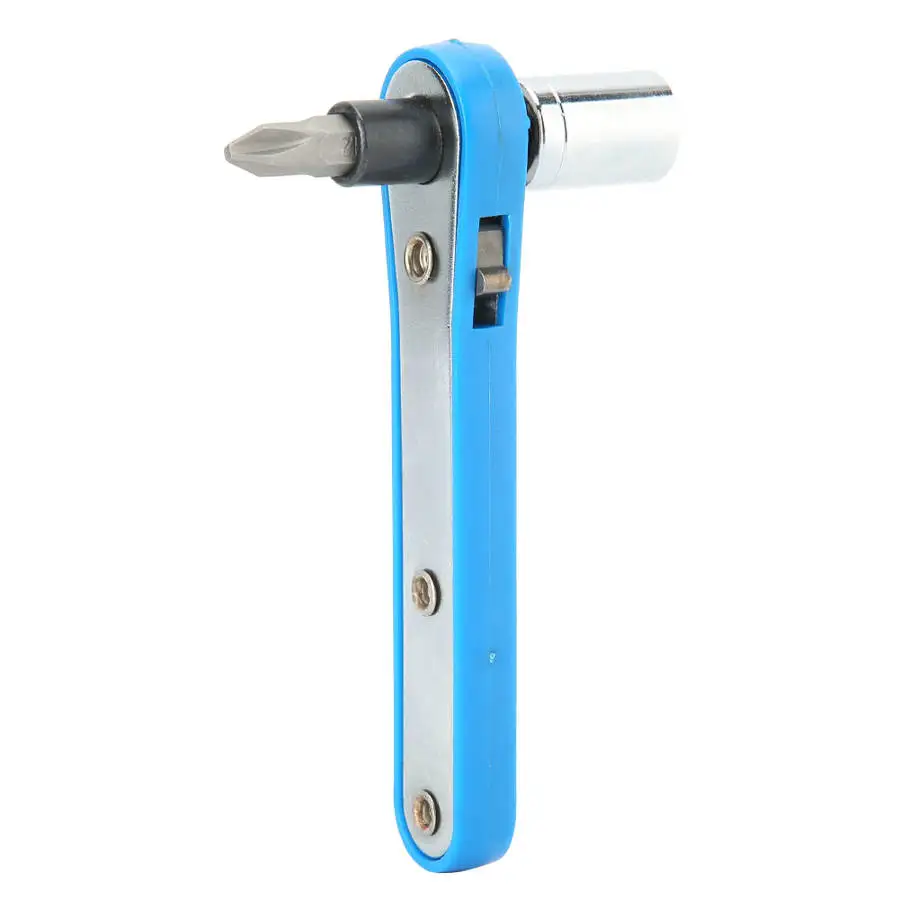 Маленький гаечный ключ с храповым механизмом 10 мм с набором отверток PH2 1 шт.