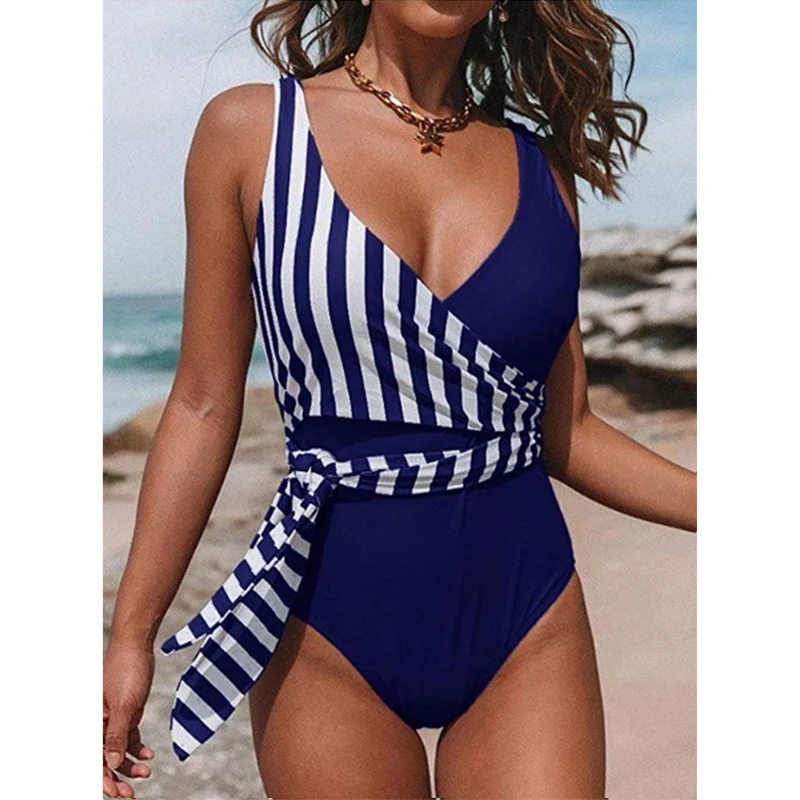 Новинка 2019 Цельный купальник для женщин Купальники пуш ап в стиле пэчворк