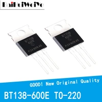 10pcslot bt138 600e bt138 12a 600v bt138 600 to 220 to220 mosfet p channel field effect new original good quality chipset