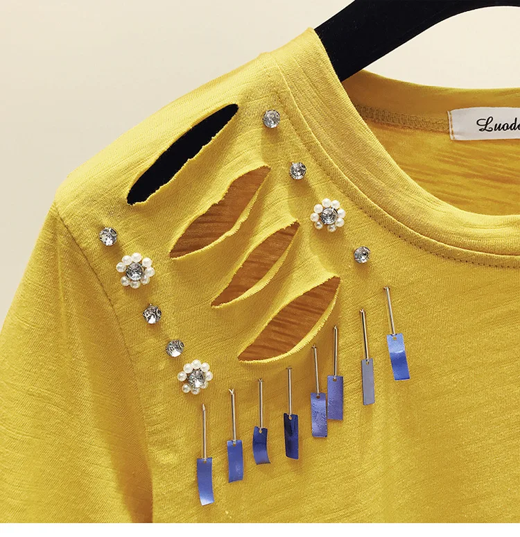 Футболка женская хлопковая с коротким рукавом свободная Облегающая рубашка