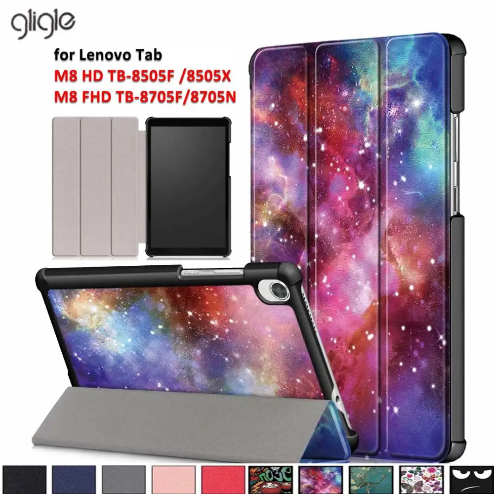 Тонкий чехол GLIGLE для Lenovo Tab M8 FHD TB 8705F/8705N 8505F /8505X магнитный планшета|Чехлы планшетов