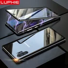 LUPHIE магнитное закаленное стекло чехол для samsung Galaxy Note 10 Plus Coque двойное стекло в рамке Металл 10 + крышка Роскошный магнит Funda
