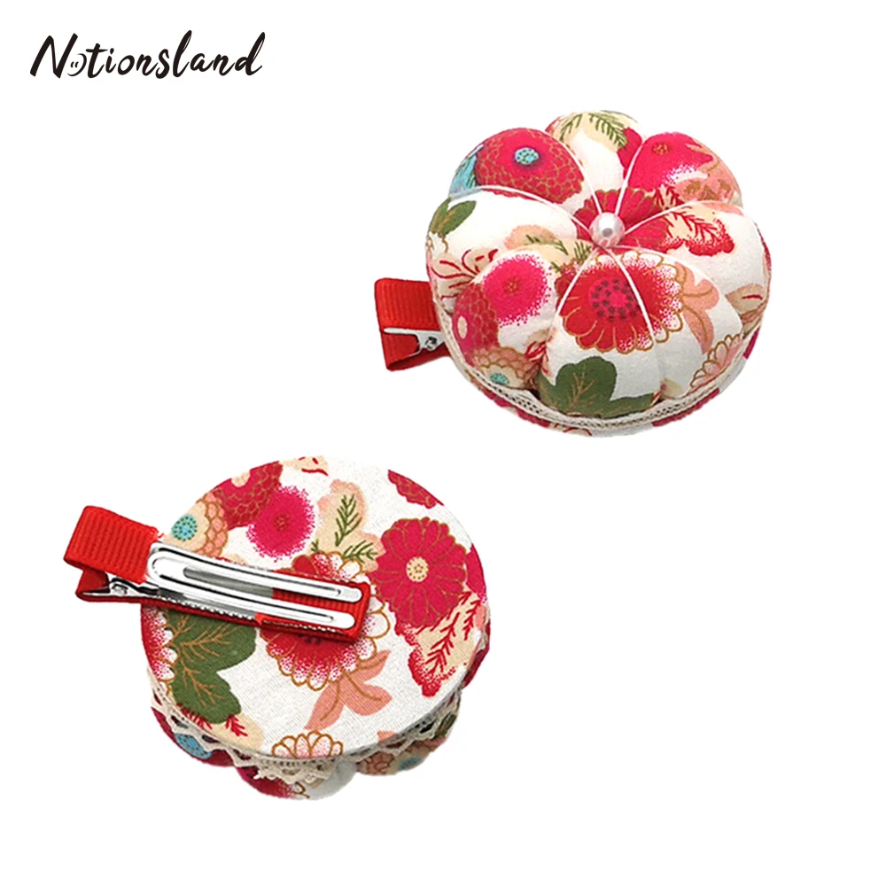 3 цвета Милая тыква в форме цветка булавка Подушка с зажимом швейная игла пинетки