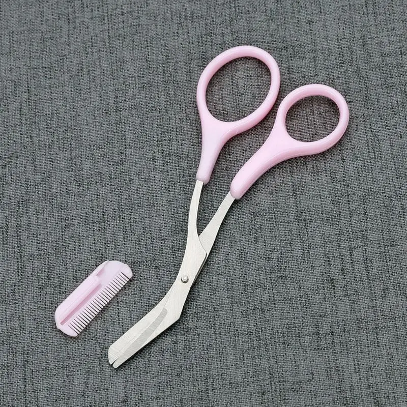 23GF Eyelash Curler Set Clip Eyebrow Pliers Scissors Pink Mirror Ladies Lash Nature Curl Cosmetic Home Beauty Salon Makeup Tool | Красота и