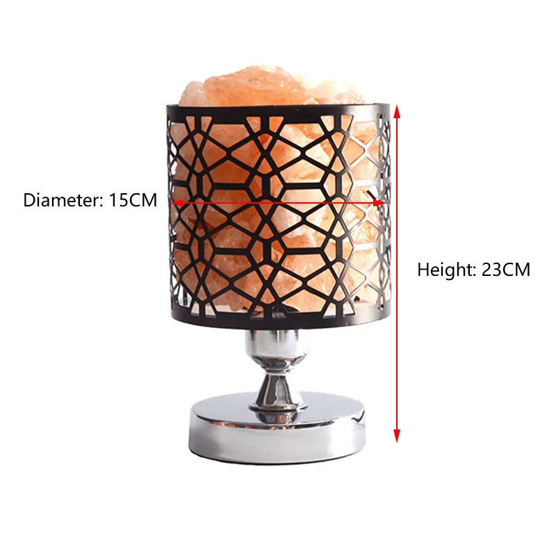 Creative Decorative Table Lamp Bedroom Bedside American Ice Cracked Glass Crystal Salt Himalayan | Освещение
