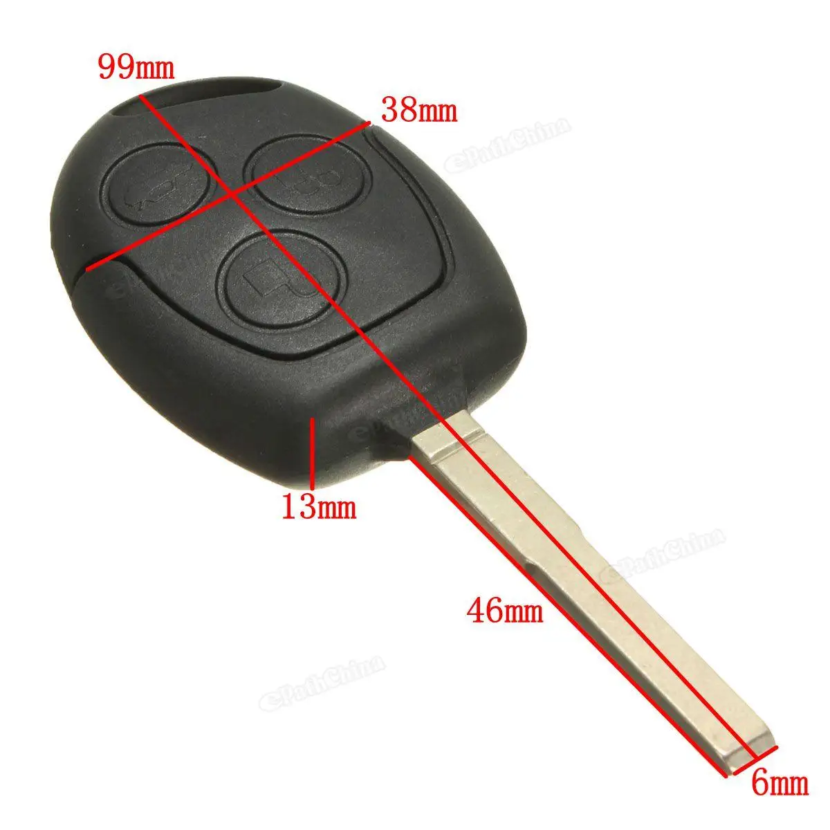 Автомобильный ключ новый 3 кнопочный дистанционный с 63 пусковыми чипами для Ford