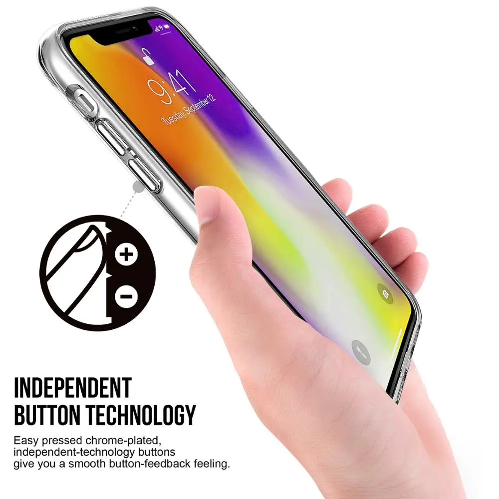 Прозрачный чехол Hanven для iPhone 11 2019 6 1 дюйма ТПУ + ПК|Бамперы| |
