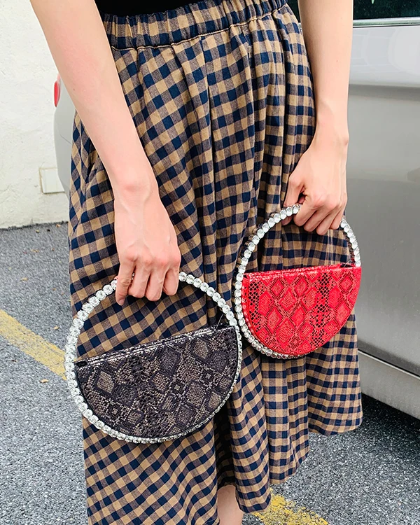 Роскошные модные женские кошельки и сумочки в форме полумесяца с цветными