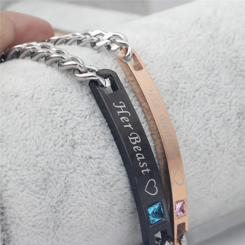 Браслет цепочка с кристаллами для мужчин и женщин ювелирное украшение рук его