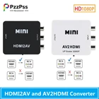 PzzPss 1080P HDMI-совместимый адаптер для AV-скалера композитный преобразователь видео HDMI-совместимый с RCA CVSB LR видео Mini HD2AV