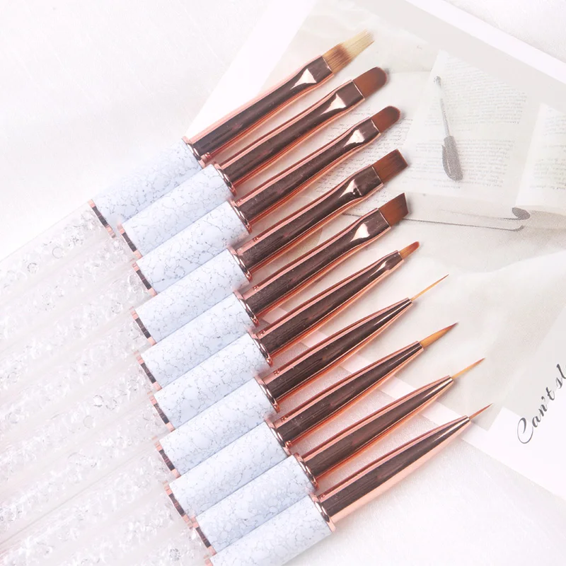 

Кисти для нанесения акрилового маникюра TSZS с крышкой, кисть для нанесения УФ-геля, ручка для рисования