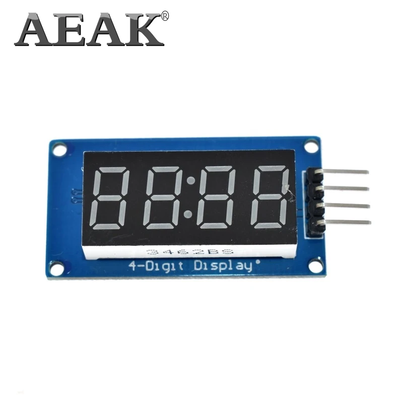 AEAK TM1637 светодиодный модуль дисплея 7 сегментный 4 бита 0,36 дюймов часы красный анод цифровая трубка четыре последовательных платы драйвера пакет