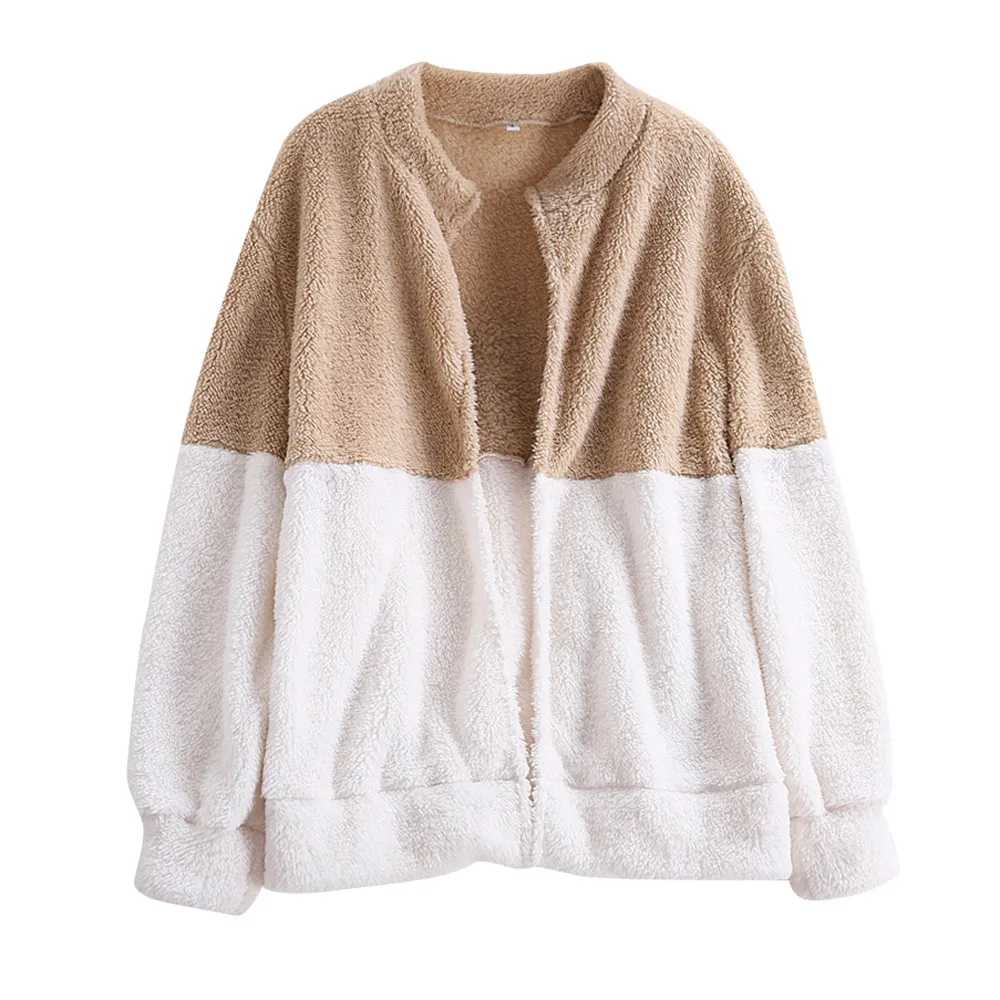 Зимняя Осенняя Женская куртка из искусственного меха с высокой талией пушистая