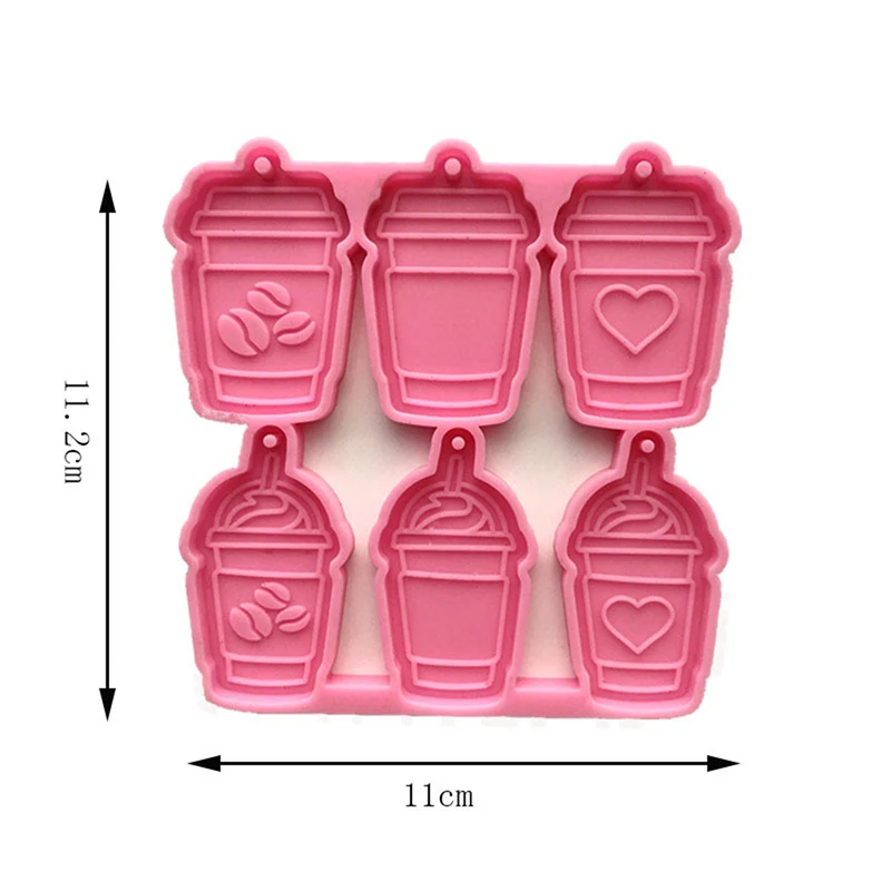 

Keychain Epoxy Resin Mold Earrings Pendant Casting Silicone Mould DIY Crafts Jewelry Casting Tools
