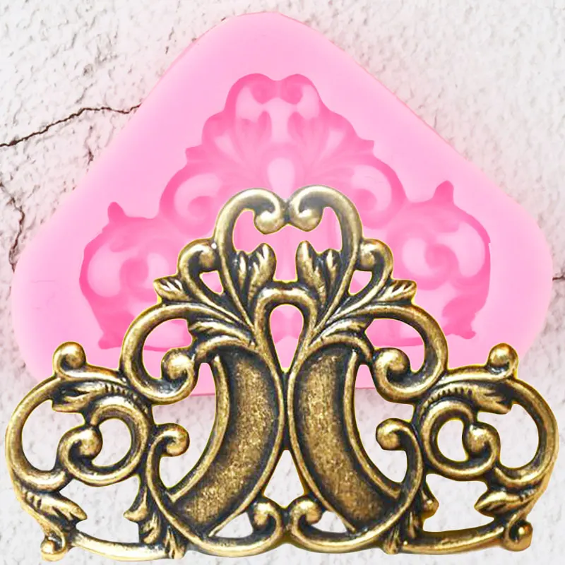 

3D ремесла в стиле барокко, рельефные силиконовые формы для свитков, кексы, Topper инструменты для украшения тортов из мастики, конфеты, глина, ш...