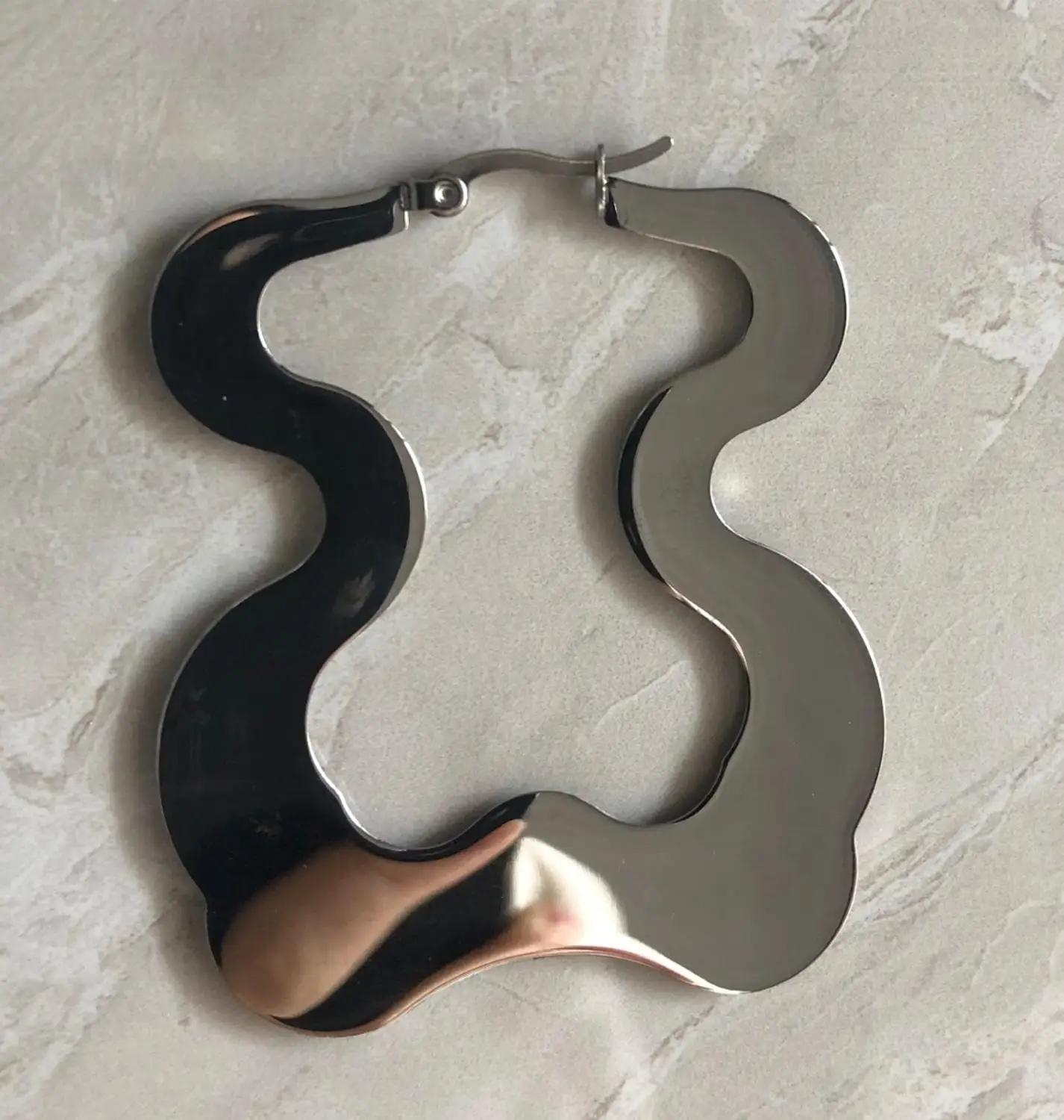 Медвежонок титановая сталь серьги из нержавеющей стали матовые блестящие полые