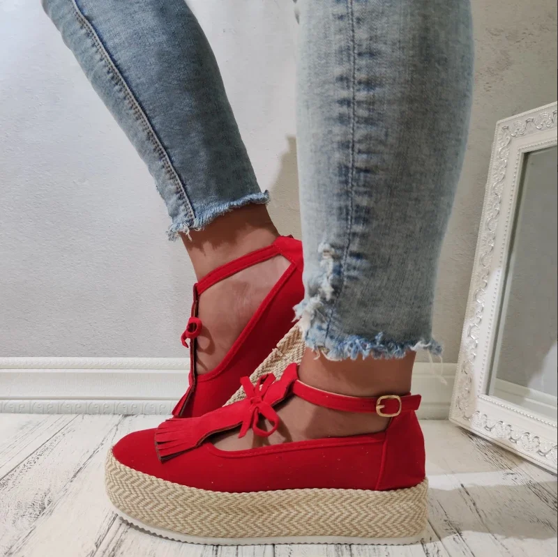 

Women Summer Sandals Back Strap Buckle Platform Wedges Mid Heel Increasing Height Fashion Beach Ladies Shoes Zapatos De Muje