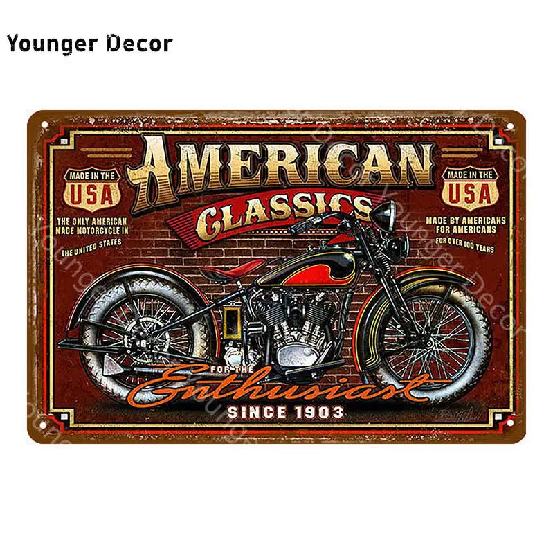 Американская Англия классика мотоциклы винтажные металлические знаки плакат на
