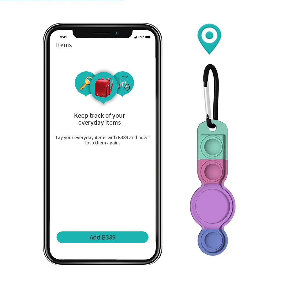 Drieyuil-funda para Apple Airtag, paquete de 4 protectores de pantalla de silicona, impermeable, antip&eacute;rdida, llavero con Pop burbuja, juguete sensorial-2