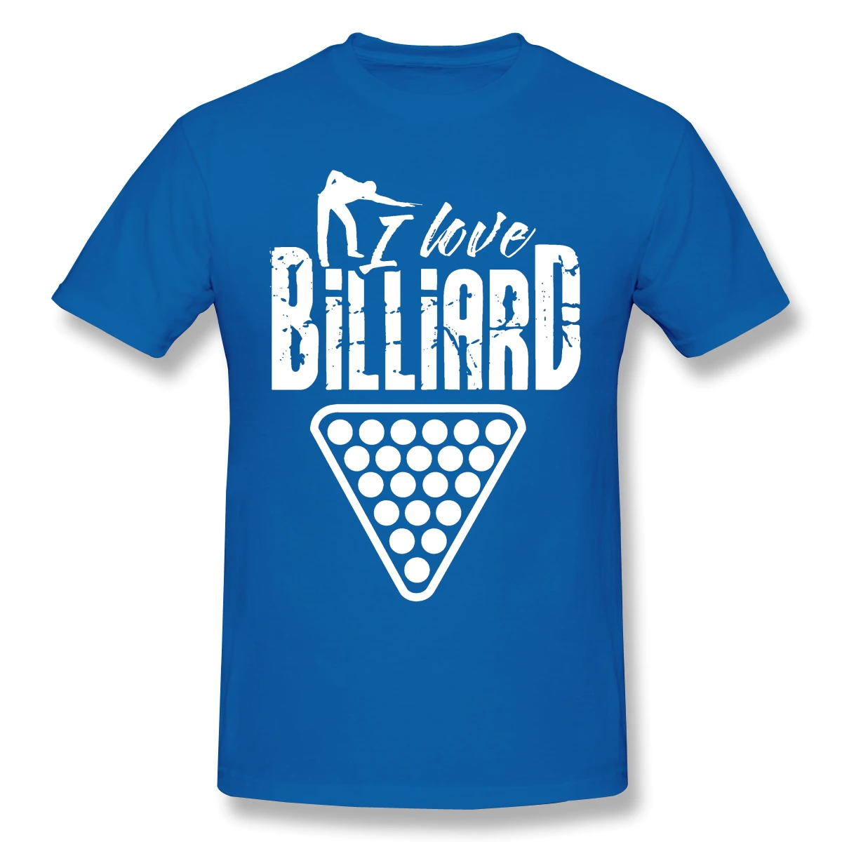

Men Billiard Black T-Shirt Cool WHITE Pure Cotton Tees Harajuku TShirt