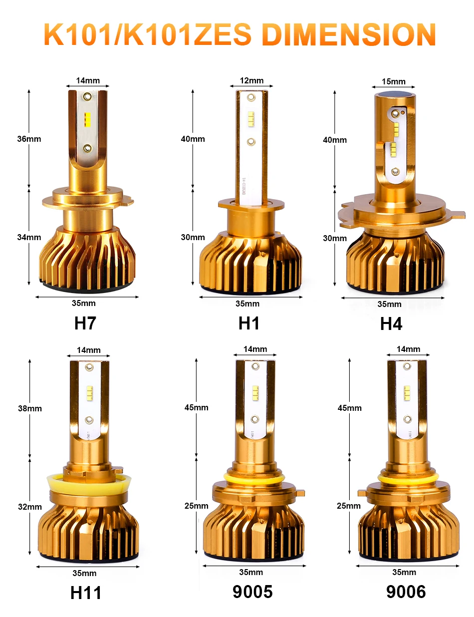 Hlxg Светодиодные лампы K5 H1 Led H7 h4 Лед H11 H8 9005 HB3 9006 HB4 Smd Чип лампочки головного света ближний свет дальний свет светодиодные противотуманные лампы диодные дневные ходовые огни 12В 24В