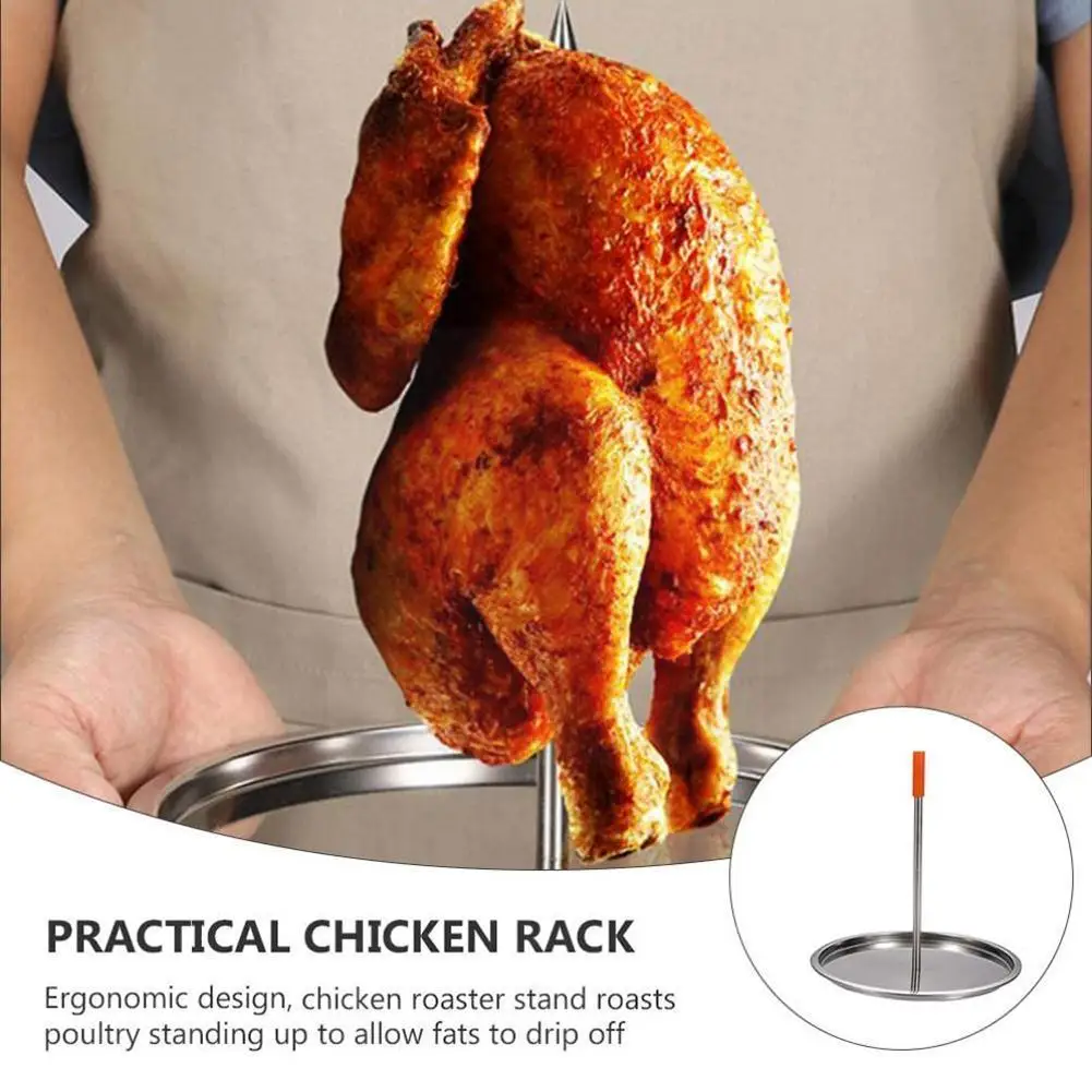 

Steel Barbecue Grilling Baking Cooking Pans Non-Stick Rack With Tool BBQ Accessories Chicken Rack Bowl Roaster Roaster V9N5