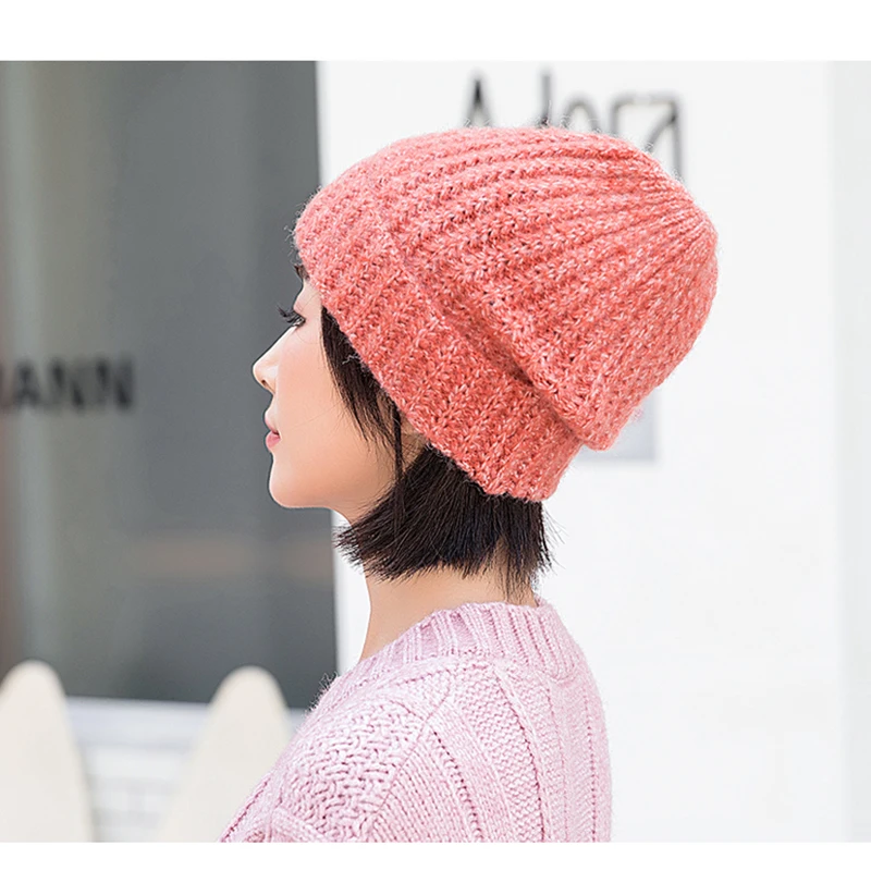 Женская кашемировая шапка VISROVER 8 цветов вязаная смешанных теплая в