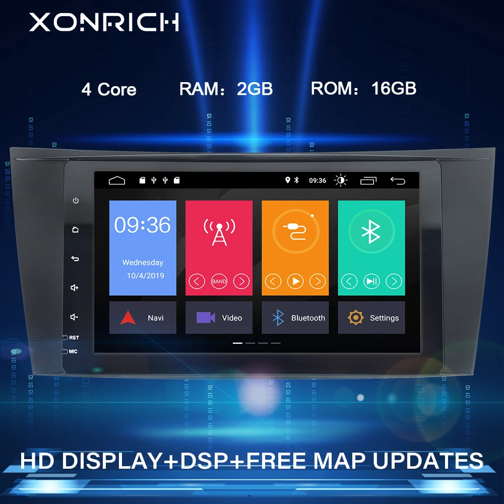 2 din Android 10 автомобильный DVD мультимедиа для Mercedes BenzE class W211 E200 E220 E300 E350 E240 E280 CLS CLASS W219