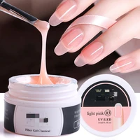 thick builder gel nails decoration new 15ml finger nail extension uv led gel nail cover pink white clear soak off jelly gel