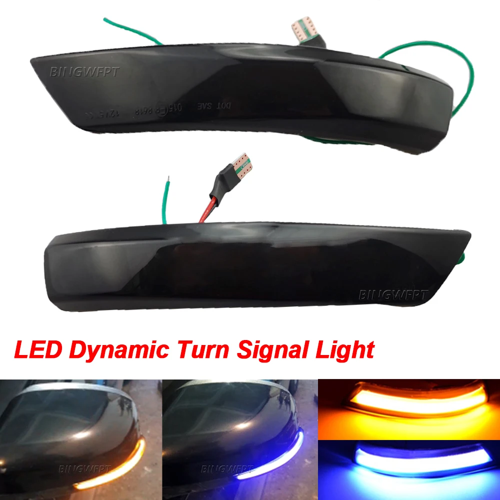 

2pcs Flowing Side Wing Rearview Mirror Indicator Blinker For Ford Focus 2 3 Mk2 Mk3 Mondeo Mk4 LED Dynamic Turn Signal Light