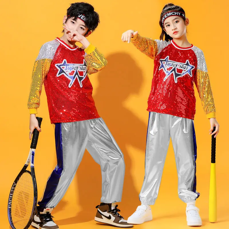 Новый детский костюм для современных джазовых танцев в стиле хип-хоп мальчиков и