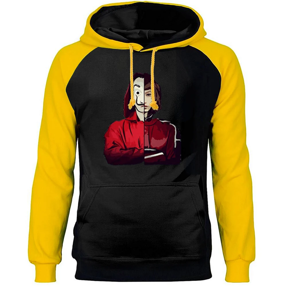 

La Casa De Papel Lon 2020 Harajuku Streetwear Hip Hop Sweatshirts Raglan Hoodies Crewneck Pullovers Tracksuits Hoody Sportwear