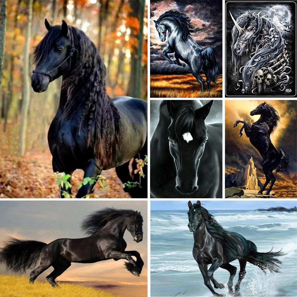 

5D DIY Animal Diamond Painting Rhinestone Horse Art Picture Full Diamond Mosaic Embroidery Gift Home Decoration Cross Stitch Kit