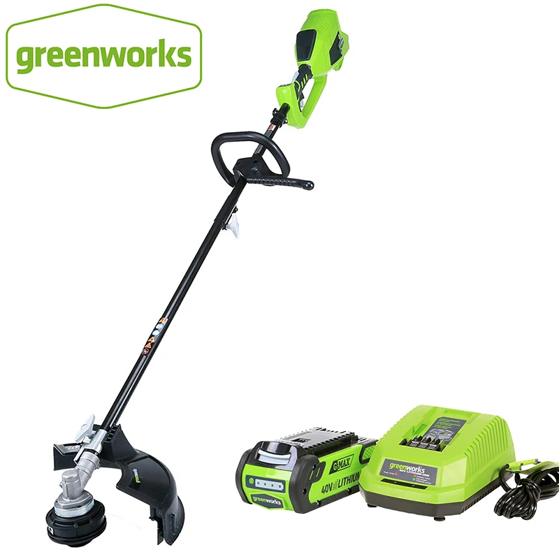 4.0AH BATTERY GreenWorks бесщеточный мотор 1200 Вт Мощный G-MAX 40V 14-дюймовый беспроводные триммер, 4Ah Батарея и Зарядное устройство входит в комплект - Цвет: 4.0AH BATTERY