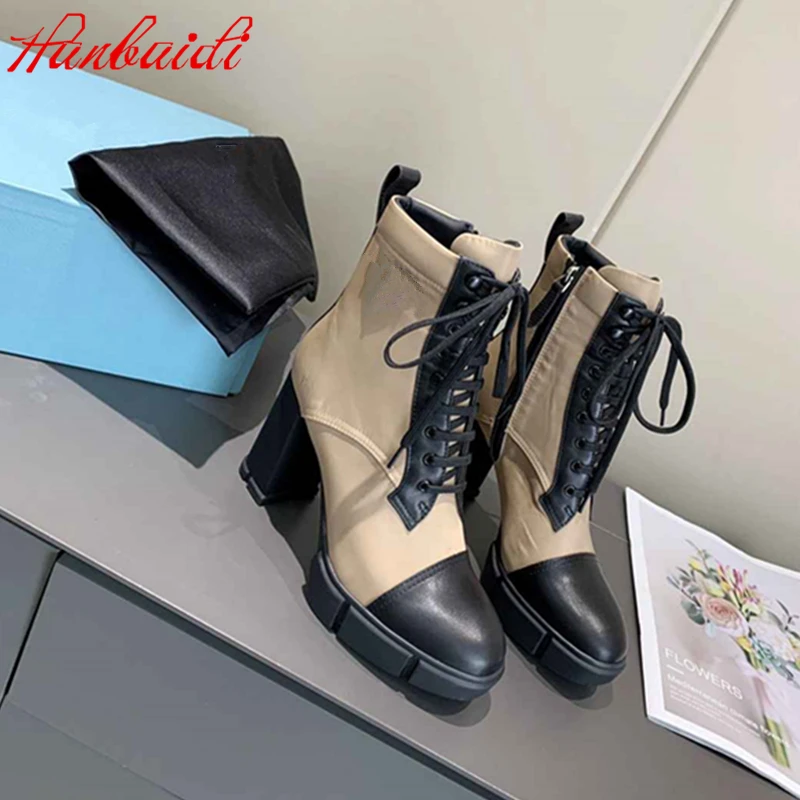 

Ботильоны женские, разноцветные, на массивном высоком каблуке