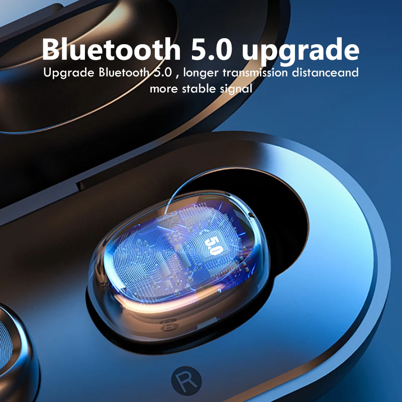 Наушники-вкладыши TWS Bluetooth наушники с мини-зарядным устройством Шум-снижение