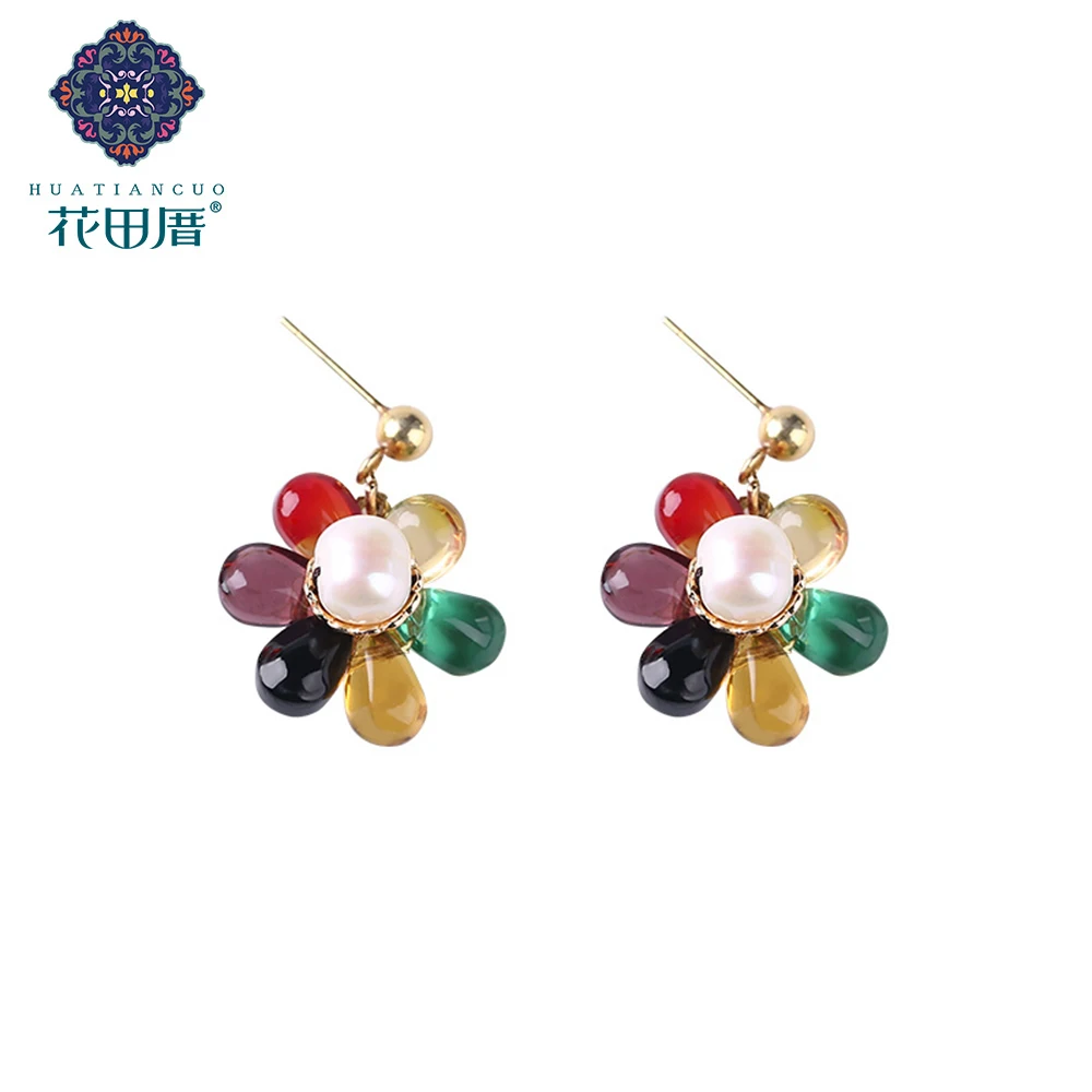 Белые жемчужные бусины в форме каплевидного стекла модные серьги ушной крючок