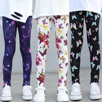 girls leggings spring and autumn thin baby stretch cute butterfly print trousers girl pants factory direct sales