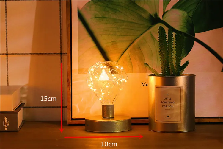 Светильник в скандинавском стиле настольная лампа с железной медной проволокой