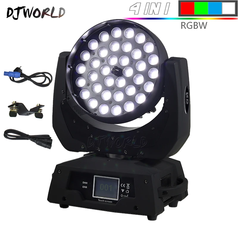 LED Wash 36x12W Горячая Светодиодный 36x18 Вт Zoom СВЕТОДИОДНЫЙ RGBWA+ УФ движущаяся головка Zoom Wash DJ светильник 6 цветов в зале сценический диско-бар ночной клуб - Цвет: LED Wash 36x12W
