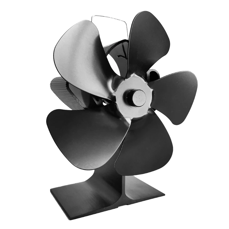 

5 Blades Heat Powered Stove Fan Log Wood Burner Ecofan Quiet Fireplace Fan Fuel Saving Efficient Heat Distribution