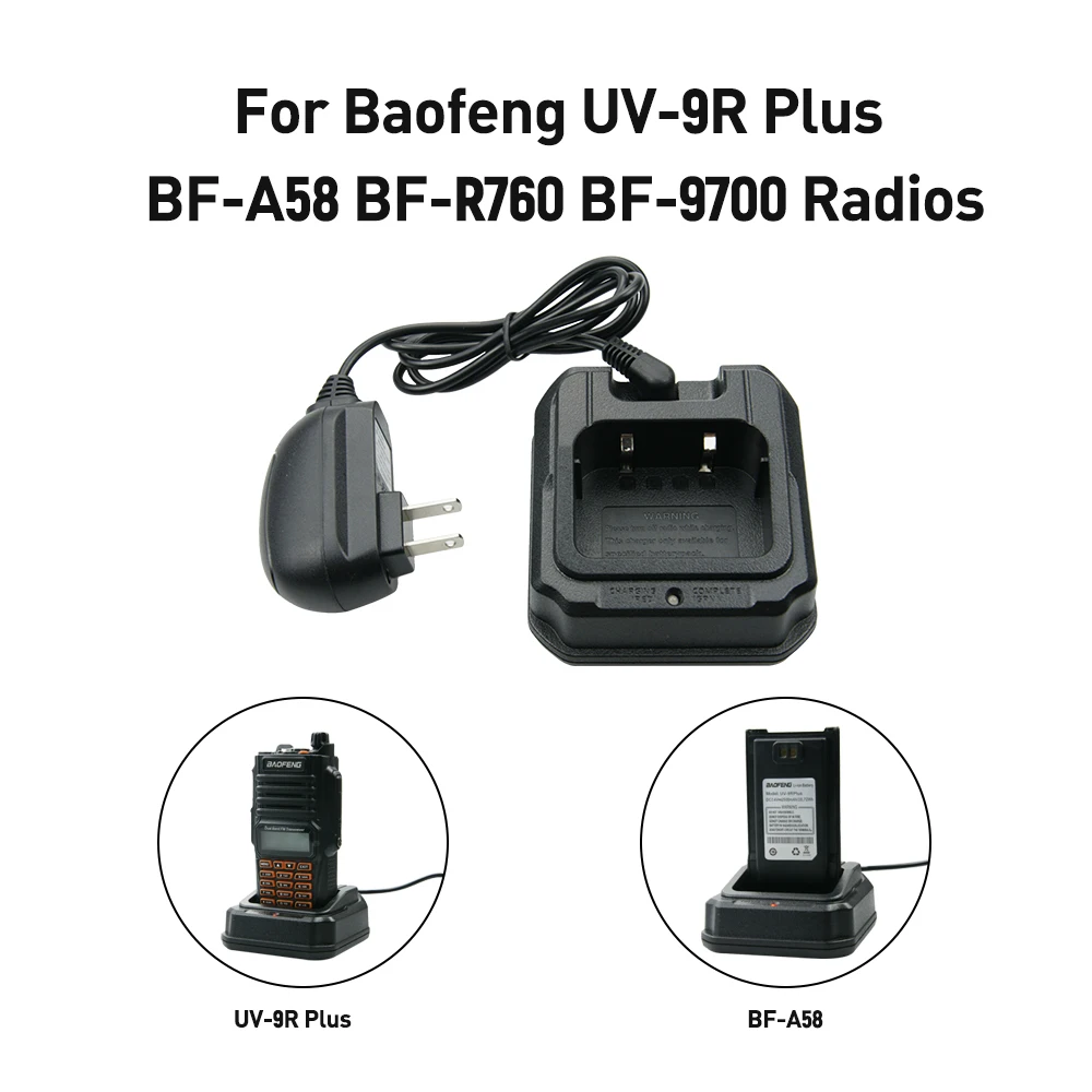 CHR-9700 Desktop Charger for Baofeng UV-9R Plus BF-A58 Walkie Talkie