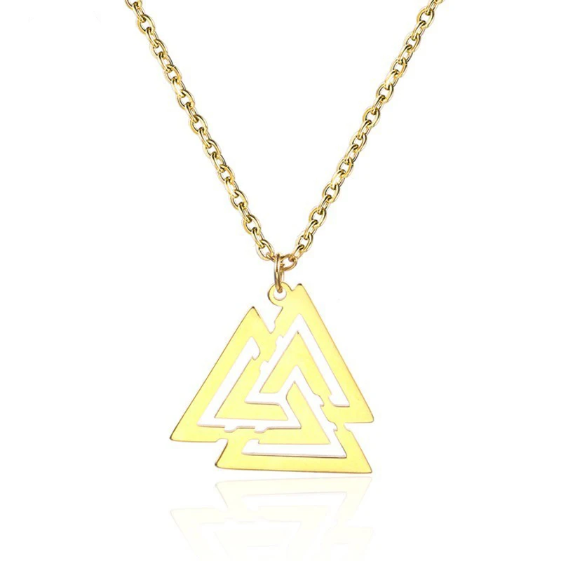 Ожерелье от RIR Valknut символ викингов ювелирные изделия из нержавеющей стали