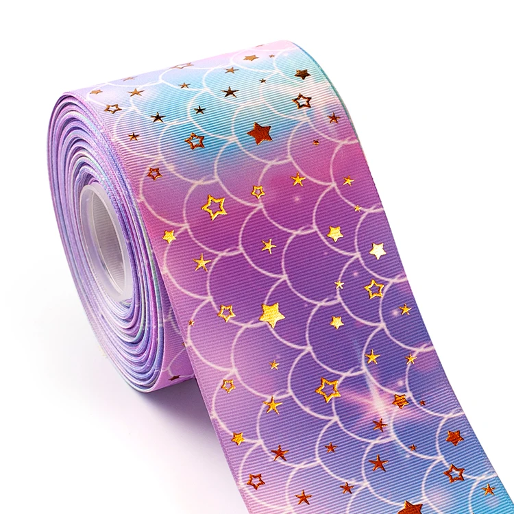 Термотрансферная лента 3 дюйма 75 мм 10 ярдов с золотой фольгой на цветной печатной